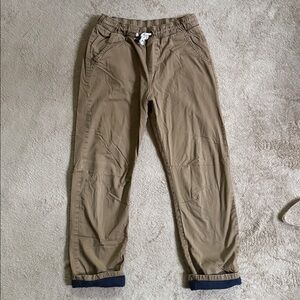Cat & Jack‎ Kids Lined Pants- khaki lined with blue jersey